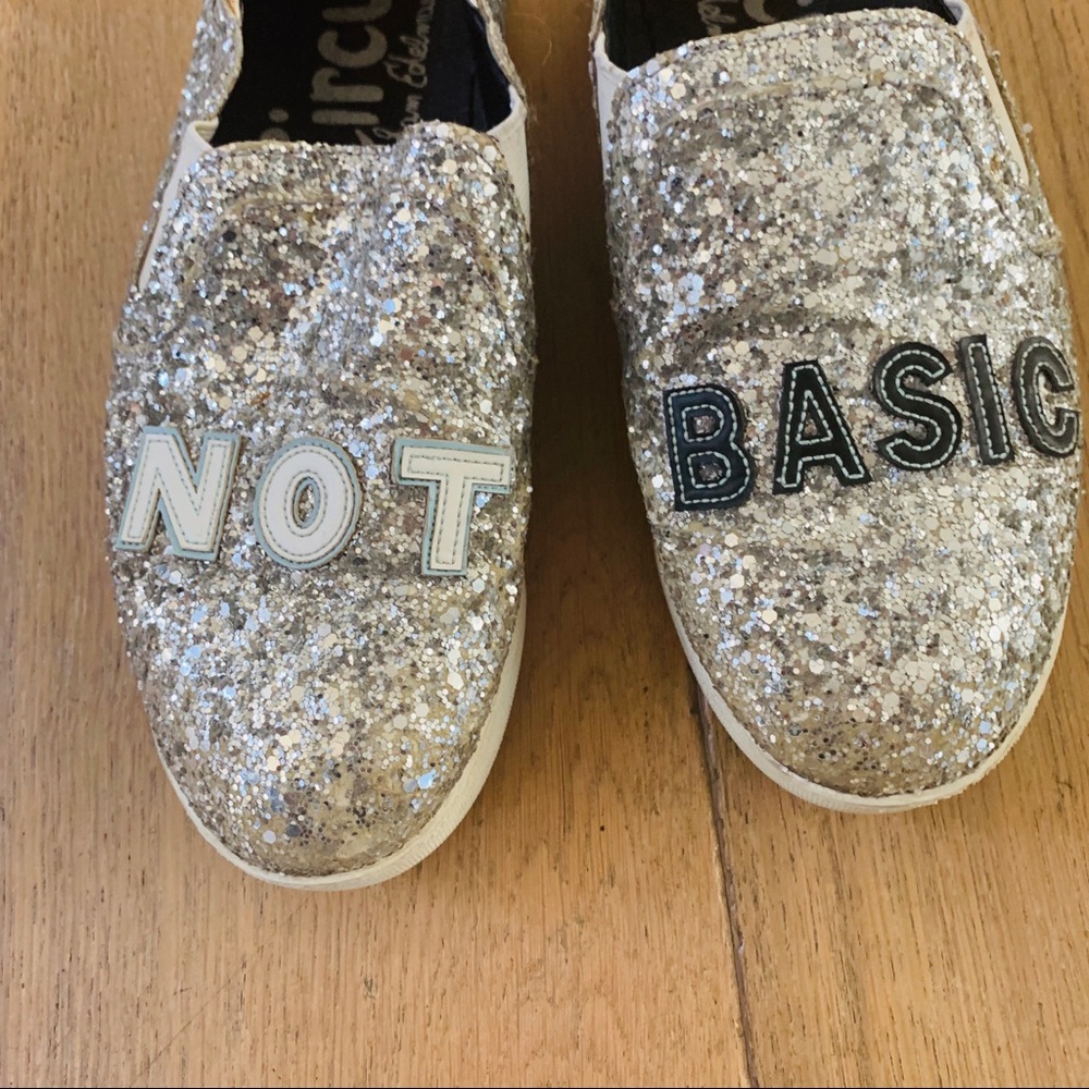 Sam Edelman Silver Sparkle Not Basic Flat Sneaker - image 2